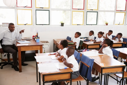 Teacher leading a classroom